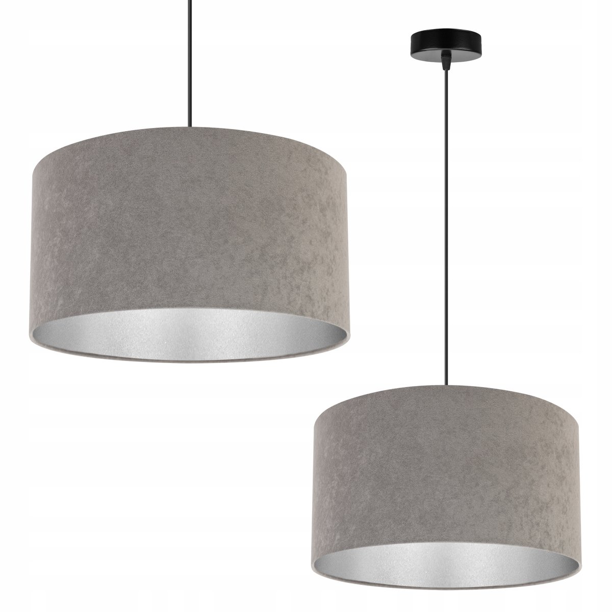 Luxe Hanglamp Chroom Velours Cape, Glamour Stijl