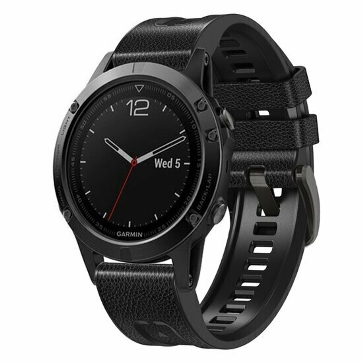 By Qubix - Geschikt voor Garmin bandje - 22mm Quickfit - leer + siliconen bandje - Zwart - Geschikt voor Garmin Fenix 9 / 9 pro - 47mm