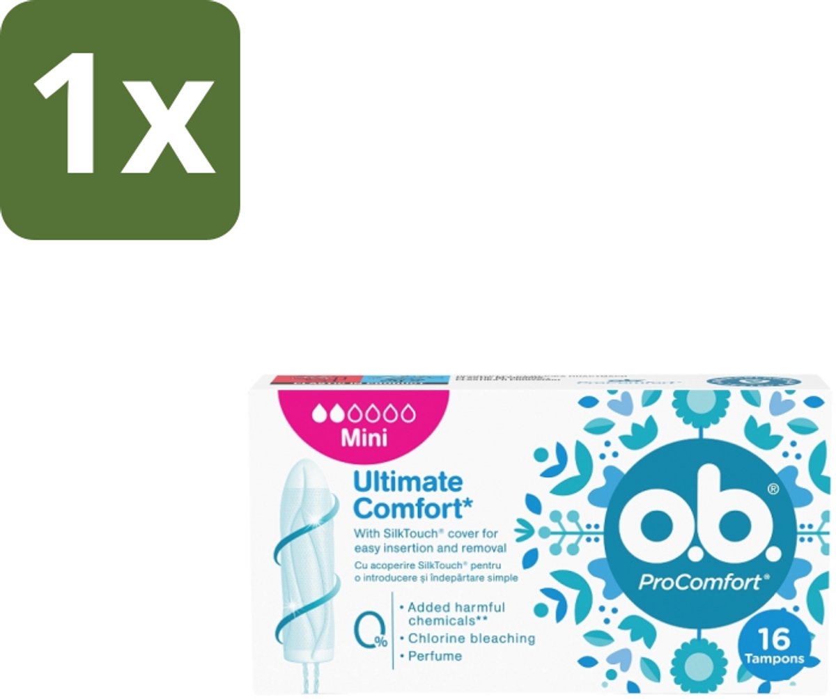 1 x OB – Tampons – ProComfort Mini – Comfort Fit - Tampons - Mini Tampons - Comfort Fit - SilkTouch™ Layer - Menstruatie