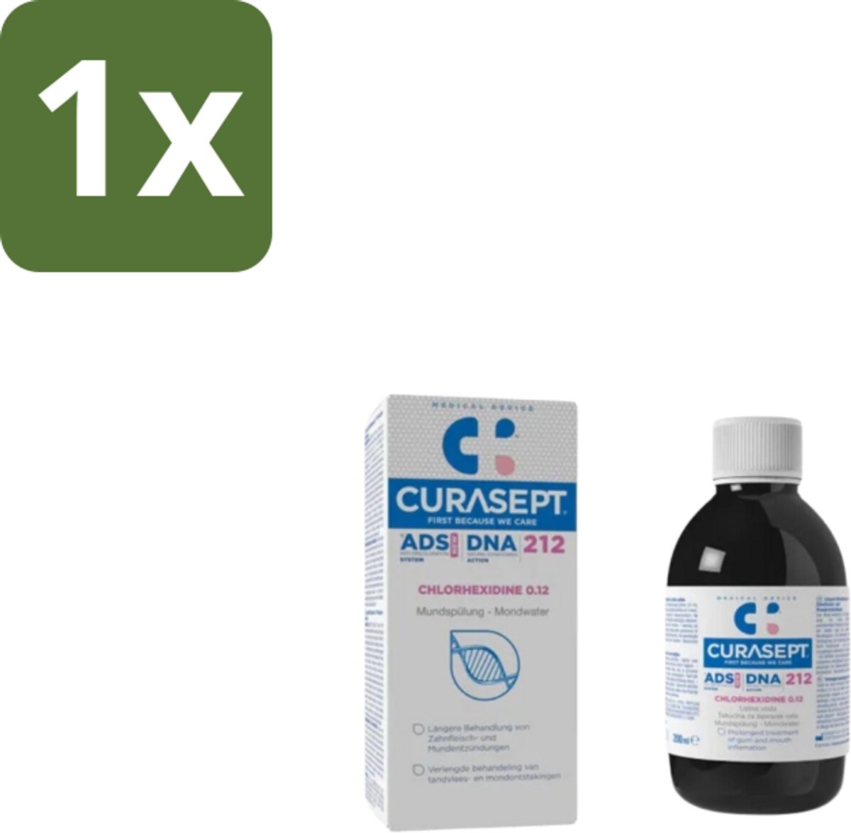 Curasept – Mondspoeling – ADS DNA 212 CHX 0,12% – 200 ml - 1 stuk