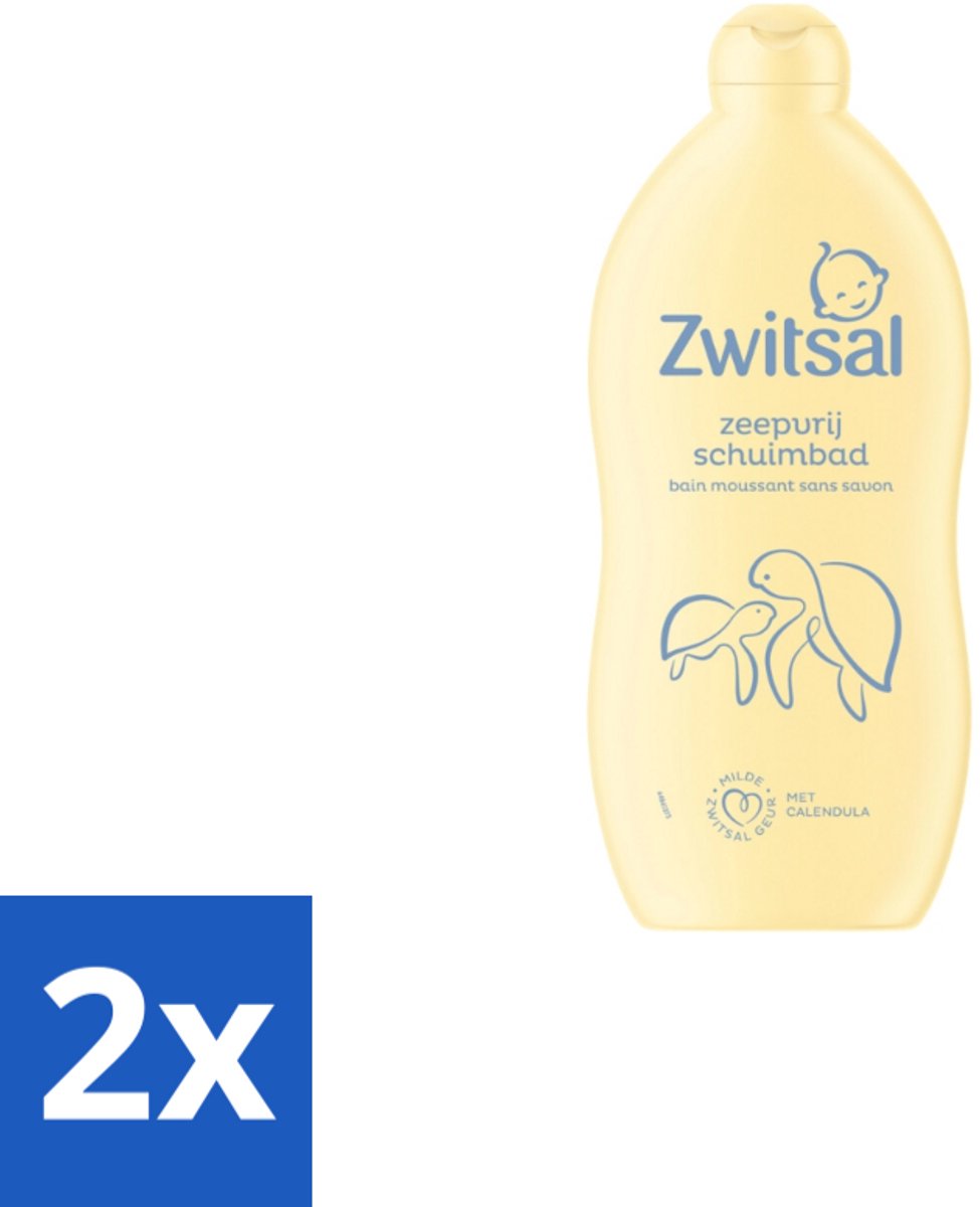 2 x Zwitsal – Schuimbad – Zeepvrij Baby – 700 ml - Babybad - Zeepvrij Schuimbad - Babyhuid Reinigen - Calendula - Anti-prik