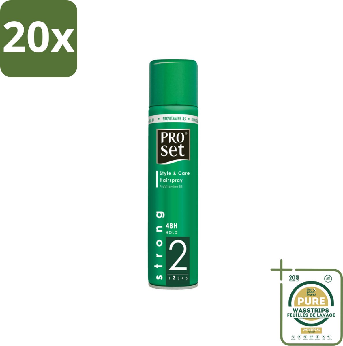 20 x Proset Haarspray Sterk 300 ml - Grootverpakking - Haarspray - Haarspray 24 Uur - Haarspray Sterk - Haarspray Met B5 - Haarspray Volume
