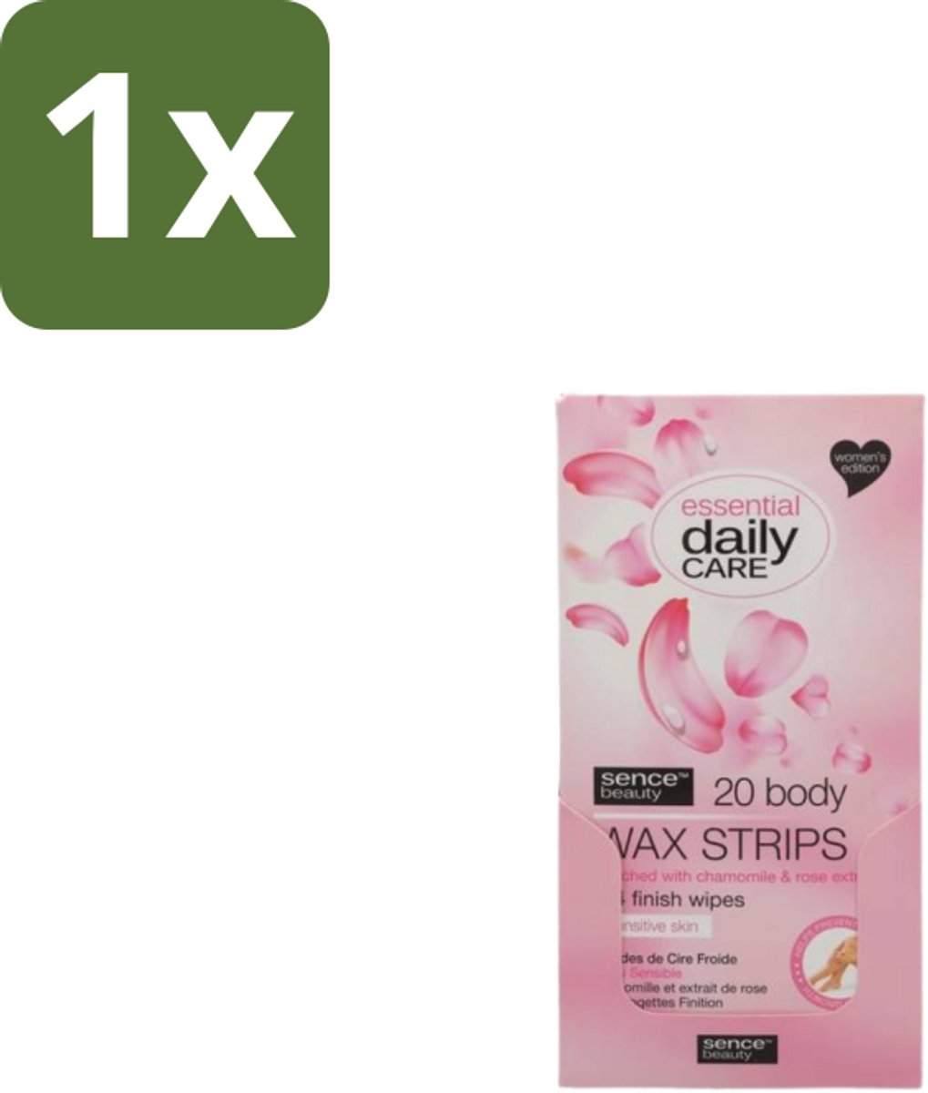 1 x Sence – Wax Strips – Lichaam – Ontharing – 20 Strips - Ontharing - Wax Strips - Lichaam - Gevoelige Huid - Kamille