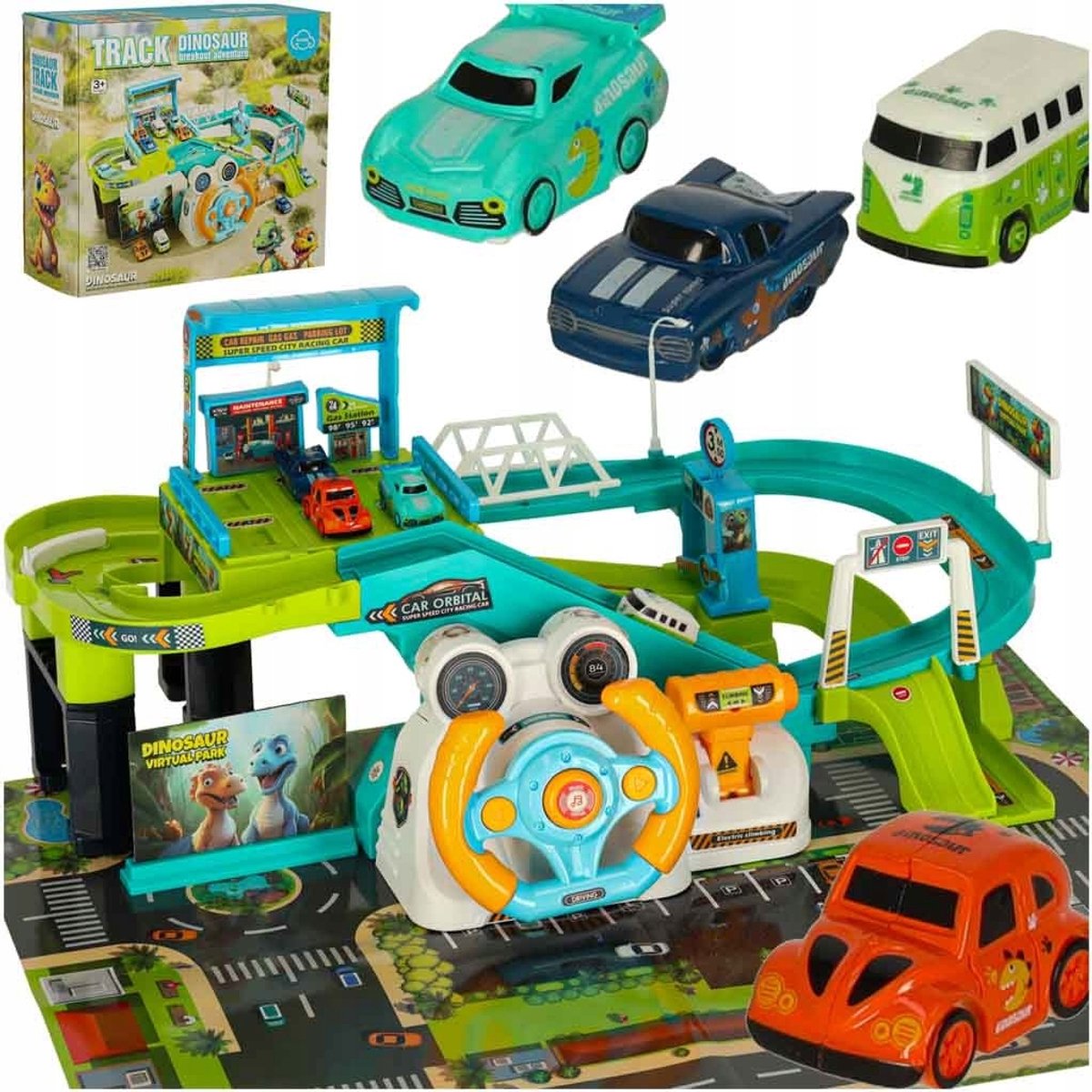 Interactieve Racebaan met Stuur en Lift voor Kinderen