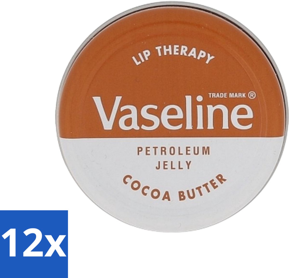 Vaseline - Lip Therapy - Lippenbalsem - Cocoa Butter - 20 g - Voordeelverpakking - 12 stuks