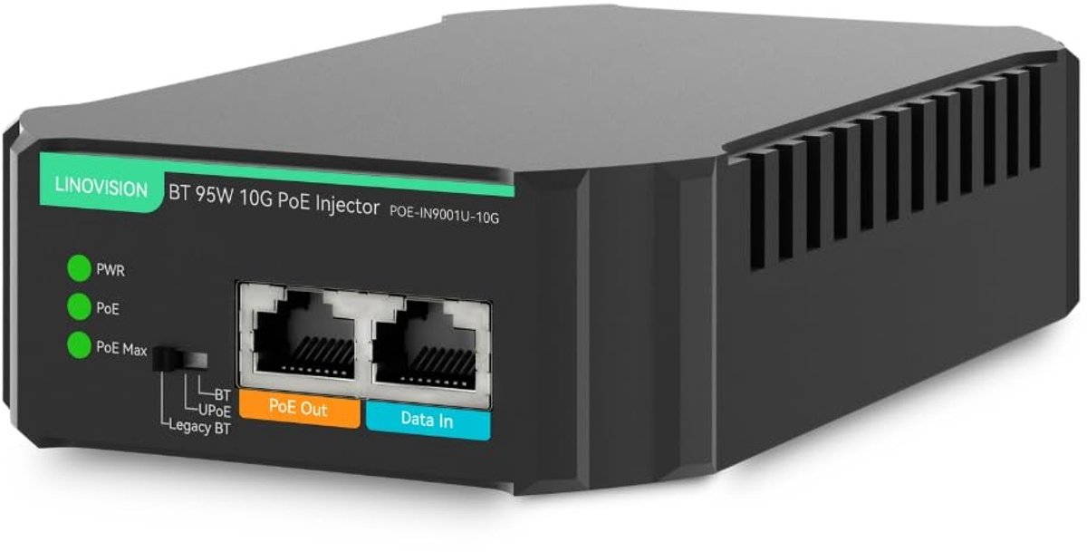 Solidchoice - POE++ Injector voor 10G Ethernet met 95W Vermogen