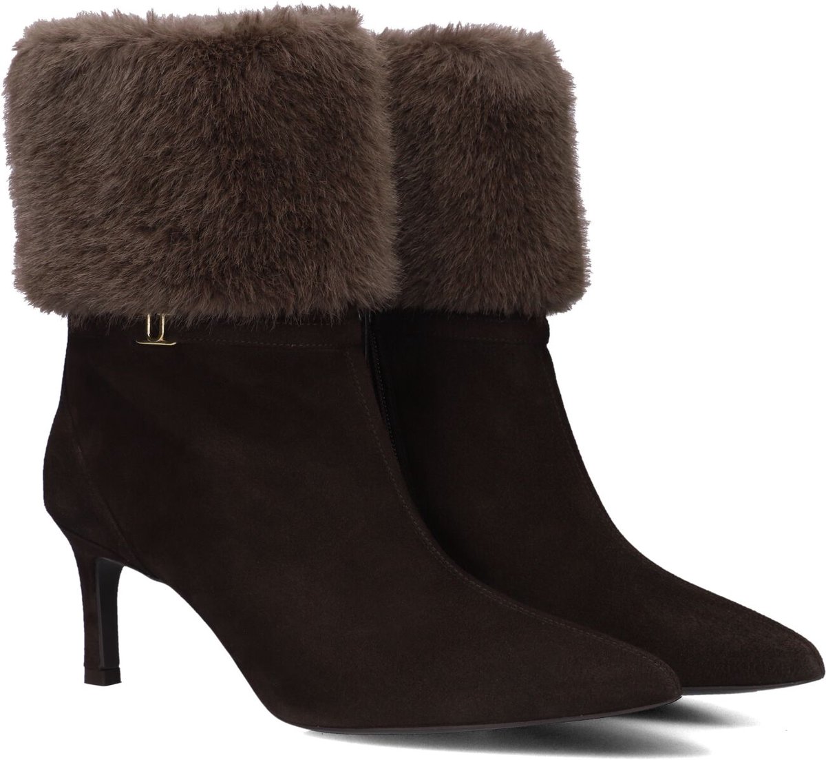 Unisa Luces Enkellaarsjes - Enkelboots met rits - Dames - Bruin - Maat 36