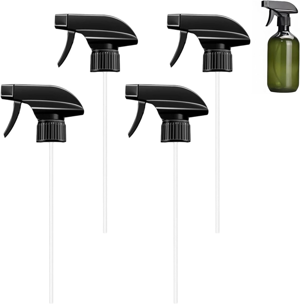 Set van 4 Vervangende Spuitmondjes voor Plastic Drukspuiten - Ideaal voor Schoonmaak, Tuin en Keuken