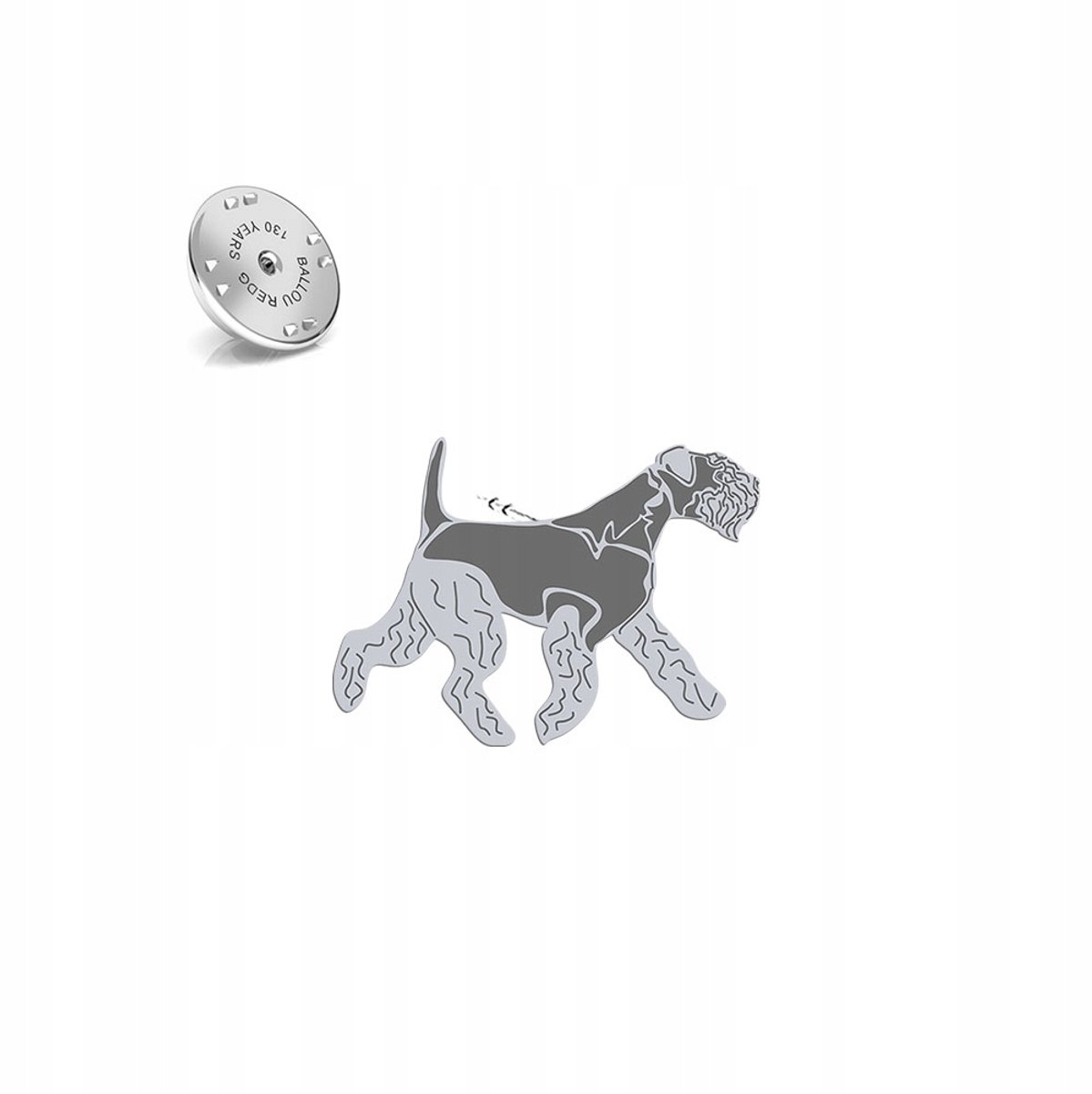 Zilveren Broche Lakeland Terrier 925 - Uniek Cadeau
