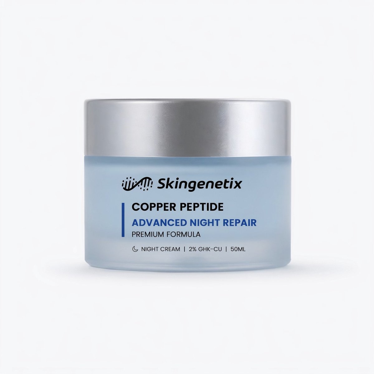 Skingenetix Copper Peptide Nachtcrème 2% GHK-Cu - Voedende Gezichtscrème met Ceramiden en Sheabutter - 50 ml