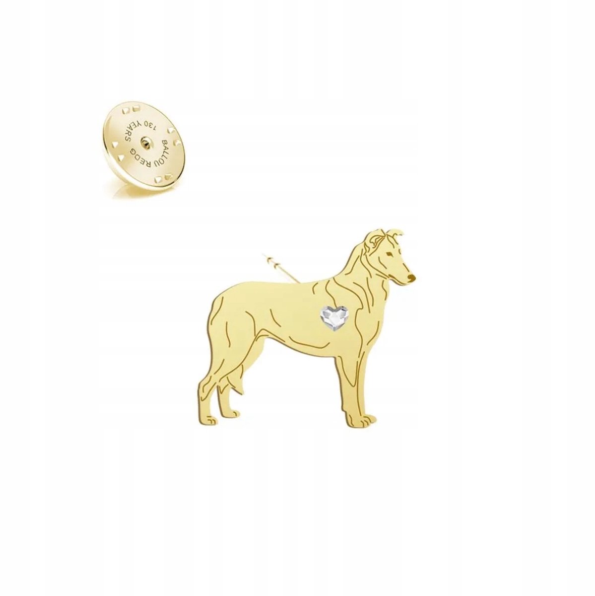 Gouden Pin Schotse Herder Kortkoppig 925 Sterling Zilver