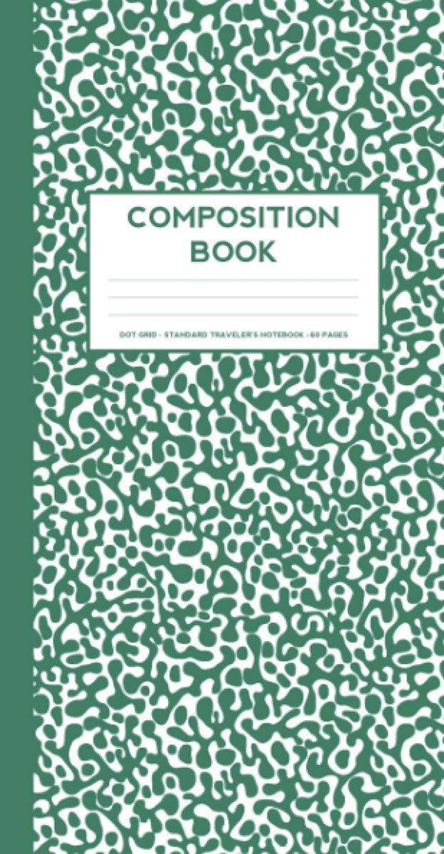 Composition Notebook: Small Dot Grid notebook (Standard Traveler's Notebook Sized Notebook Garland Green) - ShopVlot