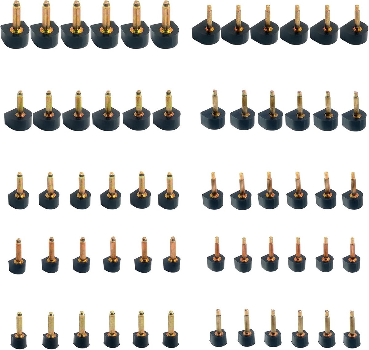 60 Stuks Vervangende Hakken Caps Beschermers voor Hakken - Schoenreparatie en Grip Taps in Zwart