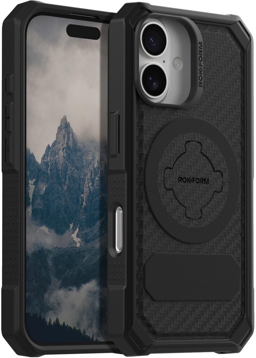 Elzusha - Rugged Case voor iPhone 16 - Zwart