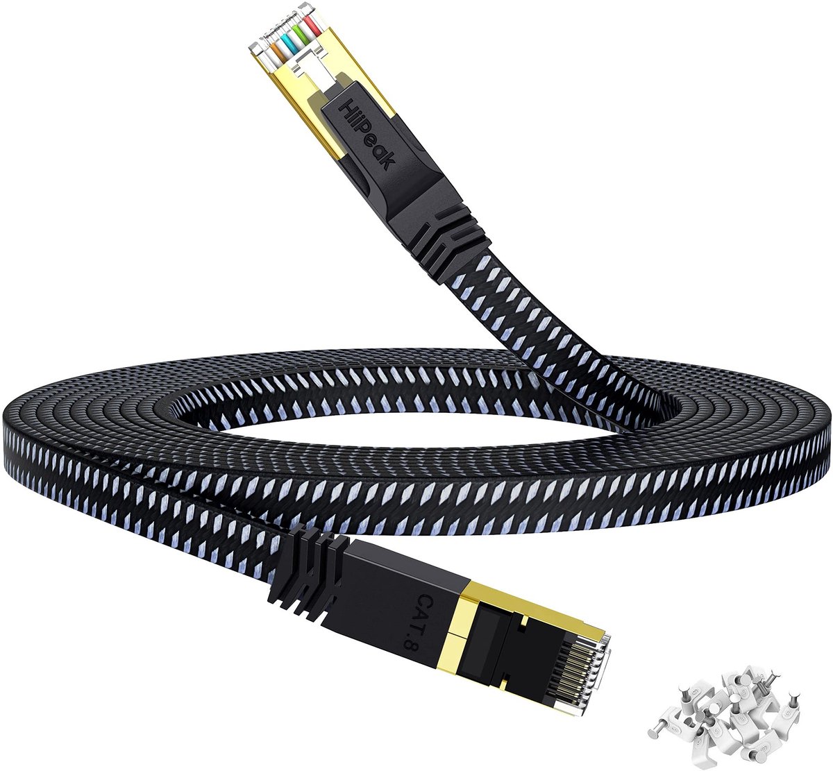 Elzusha - 25m Cat 8 Ethernet Kabel voor Hoge Snelheid