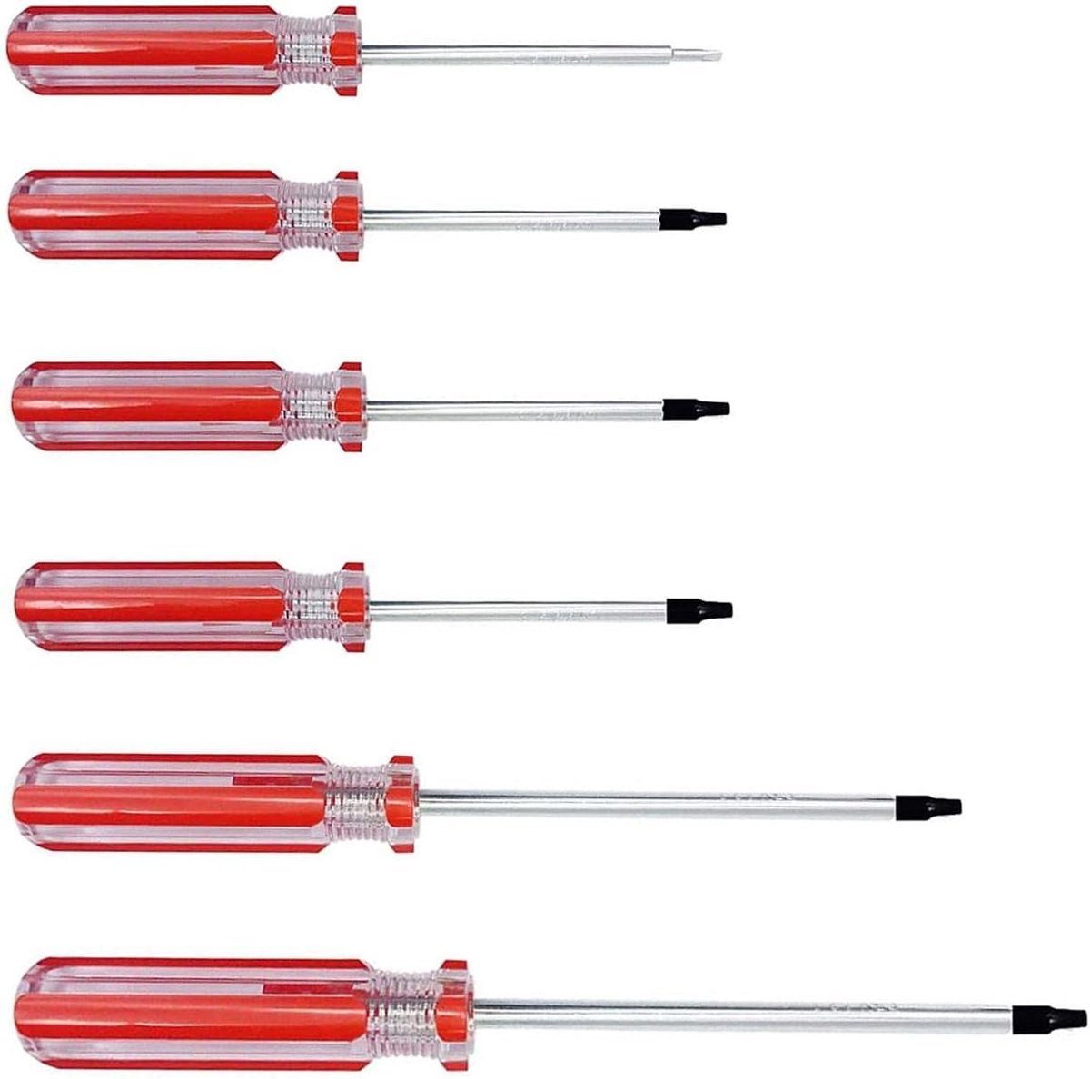 Set van 6 Driehoekige Magnetische Schroevendraaiers voor Elektronische Apparaten - 1.8mm tot 4.2mm - Ideaal voor het Repareren van Speelgoed en Batterijen