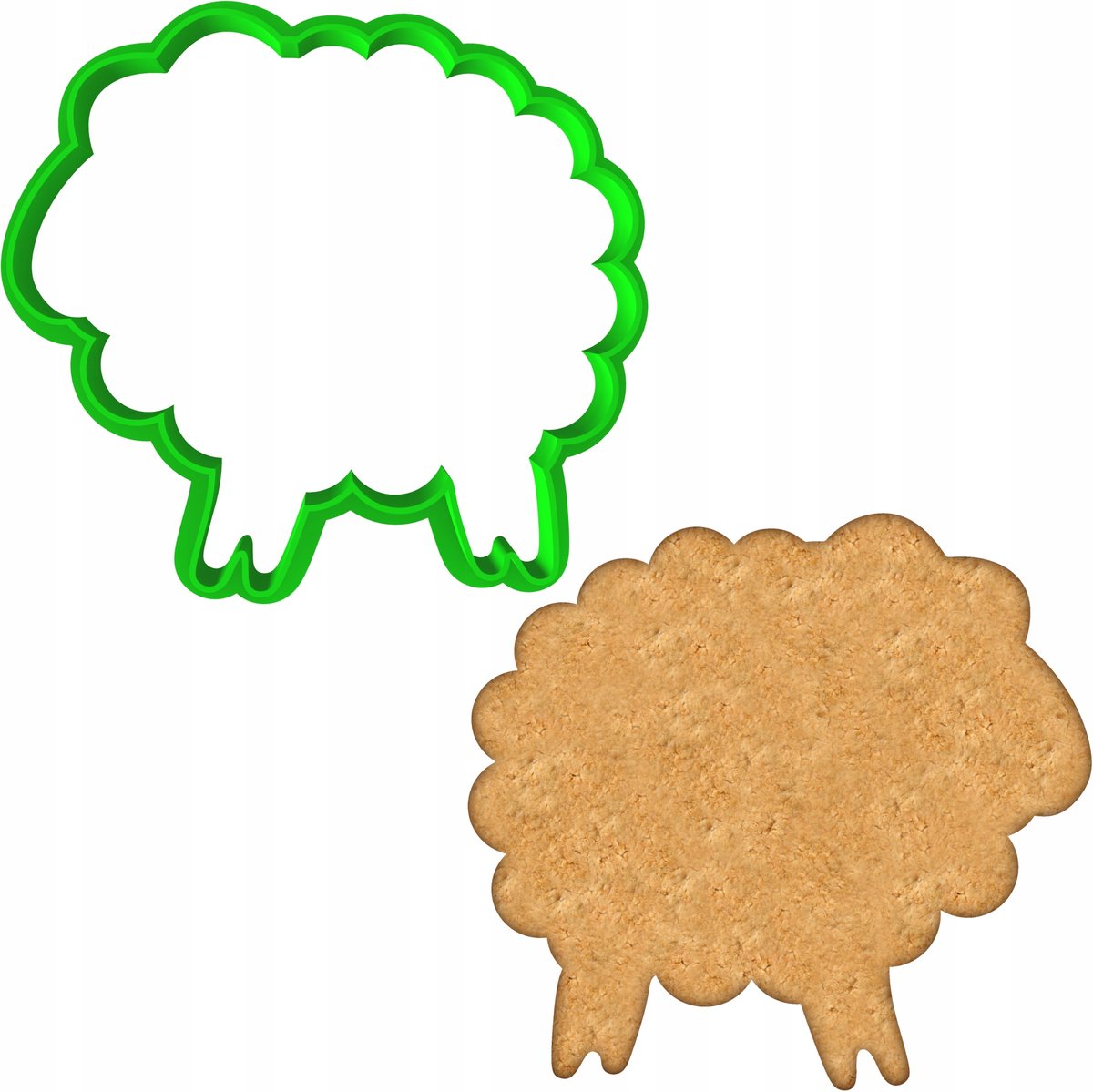 Paas Koekjesvorm Schaap - 8cm - PETG Kunststof
