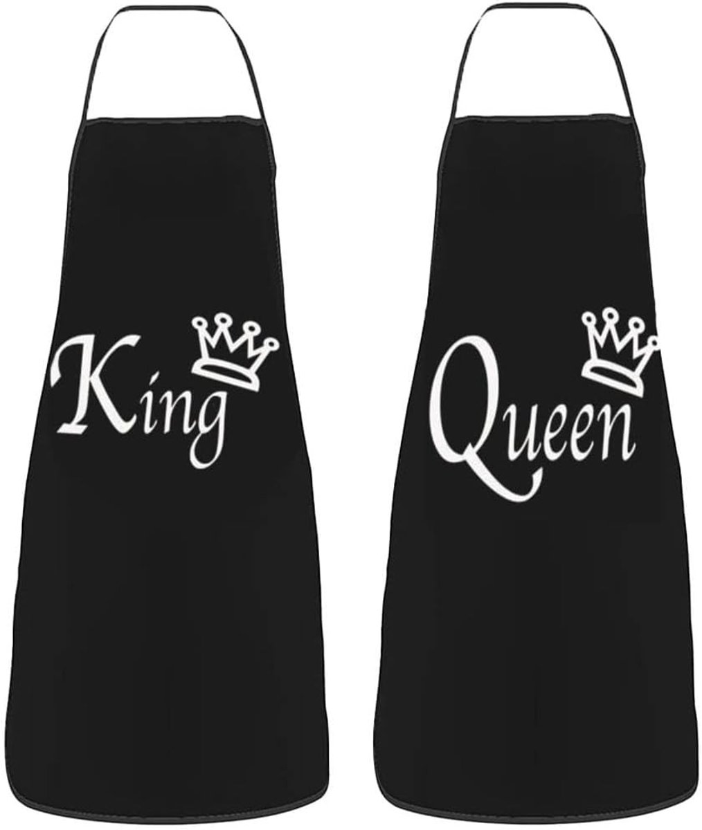 Koppels Schort Set - 2 Stuks Verstelbare Keuken Schorten voor Koken, Persoonlijk en Praktisch voor Samen Koken