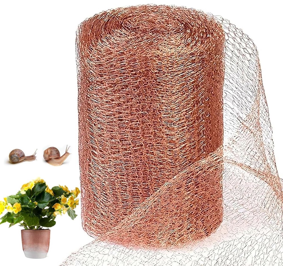 Kopernetrol 12.7 cm x 11 m voor Bescherming tegen Slakken in de Tuin, Ideaal voor Planten en Tuinbedden