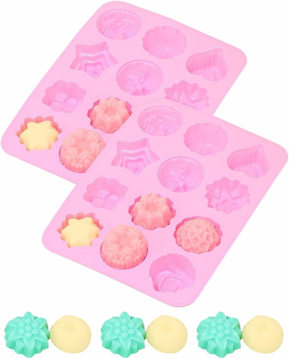 Kleine Silikon Gugelhupf Bakvormen - Herbruikbare 2 Stuks voor Taarten, Muffins en Bagels
