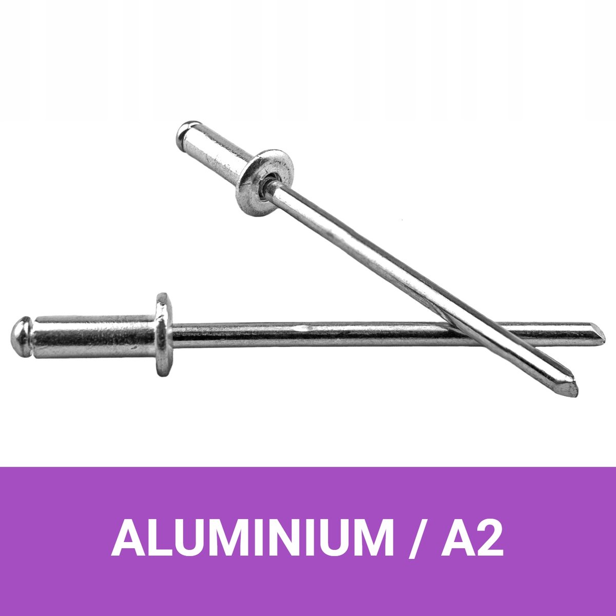 Blindklinknagels 4x16 platkop aluminium/RVS A2 - 500 stuks