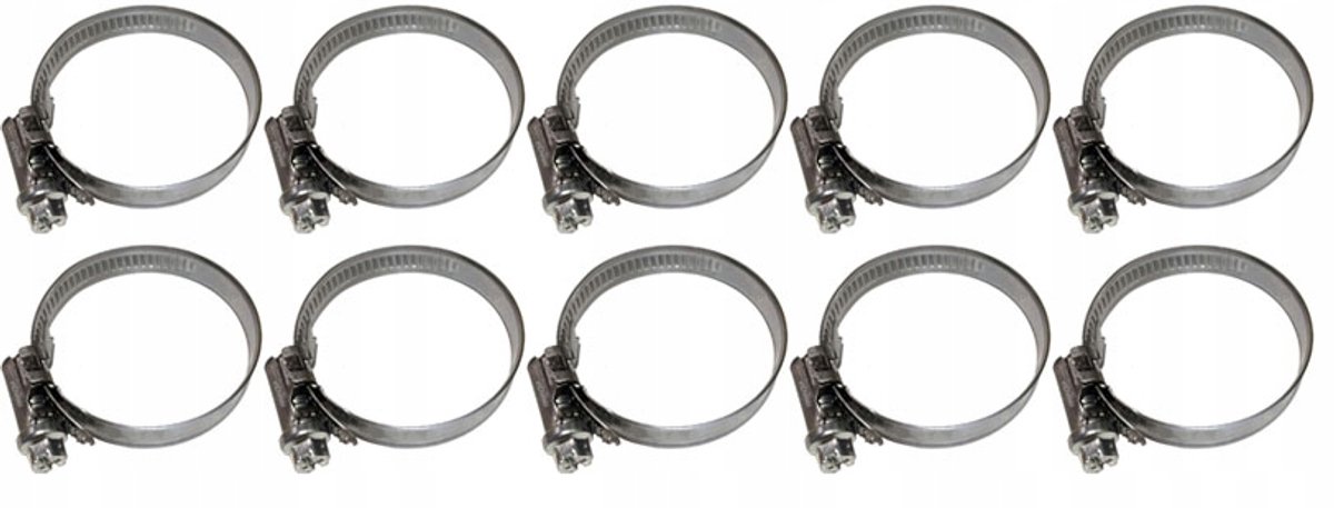 10x RVS Slangklem 32-50 mm - Hoge Kwaliteit