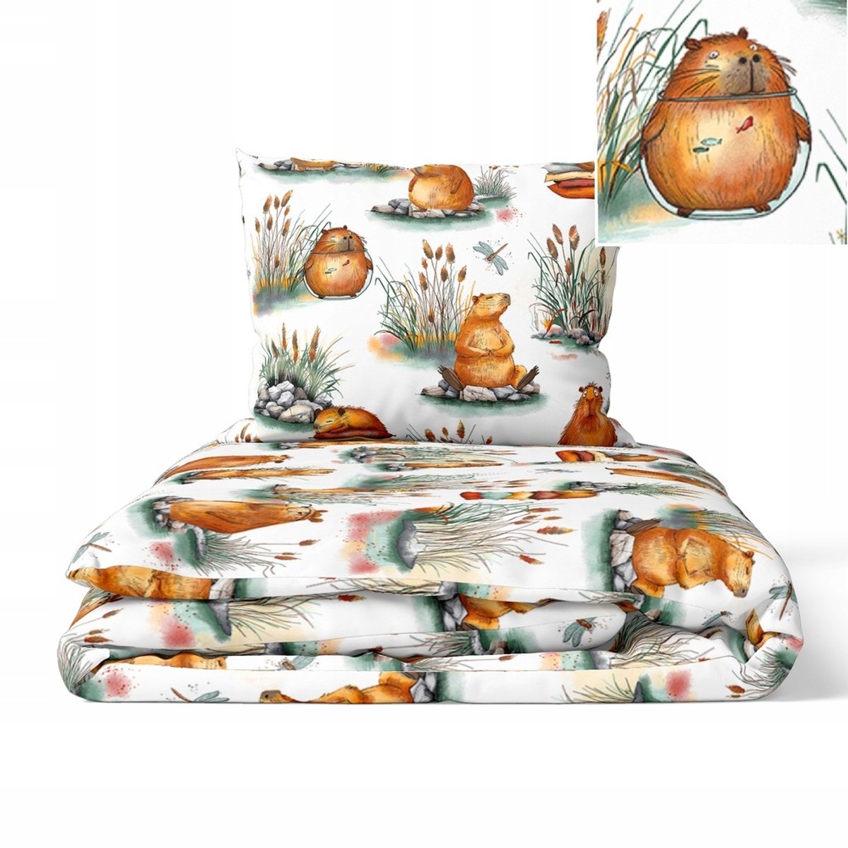 Kapibara kinder beddengo 140x200 - 100% katoen, Oeko-Tex