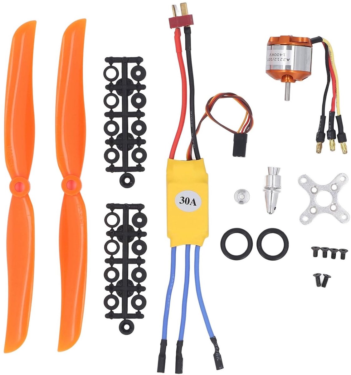 1400KV Brushless Motor en 30A ESC Kit met 8060 Propeller Bevestigingsschroeven voor RC Vliegtuigen, Quadcopter en Helicopter