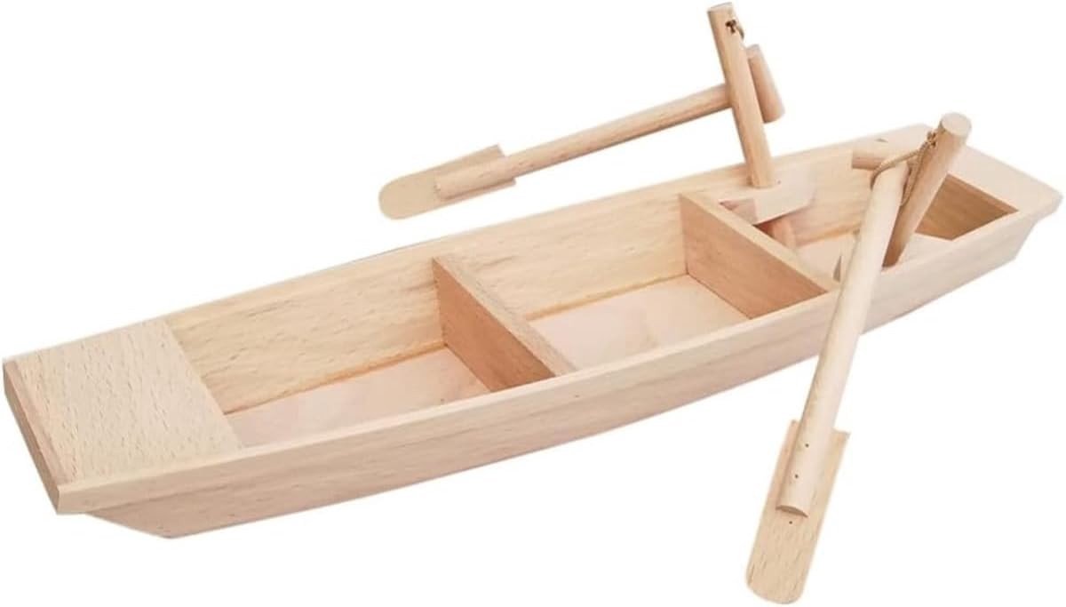 DIY Houten Zeilboot Model - 1 Stuk One Man Dinghy, Handgemaakt Vissersbootje voor Decoratie en Modellering, Perfect voor Hobbyisten en Verzamelaar
