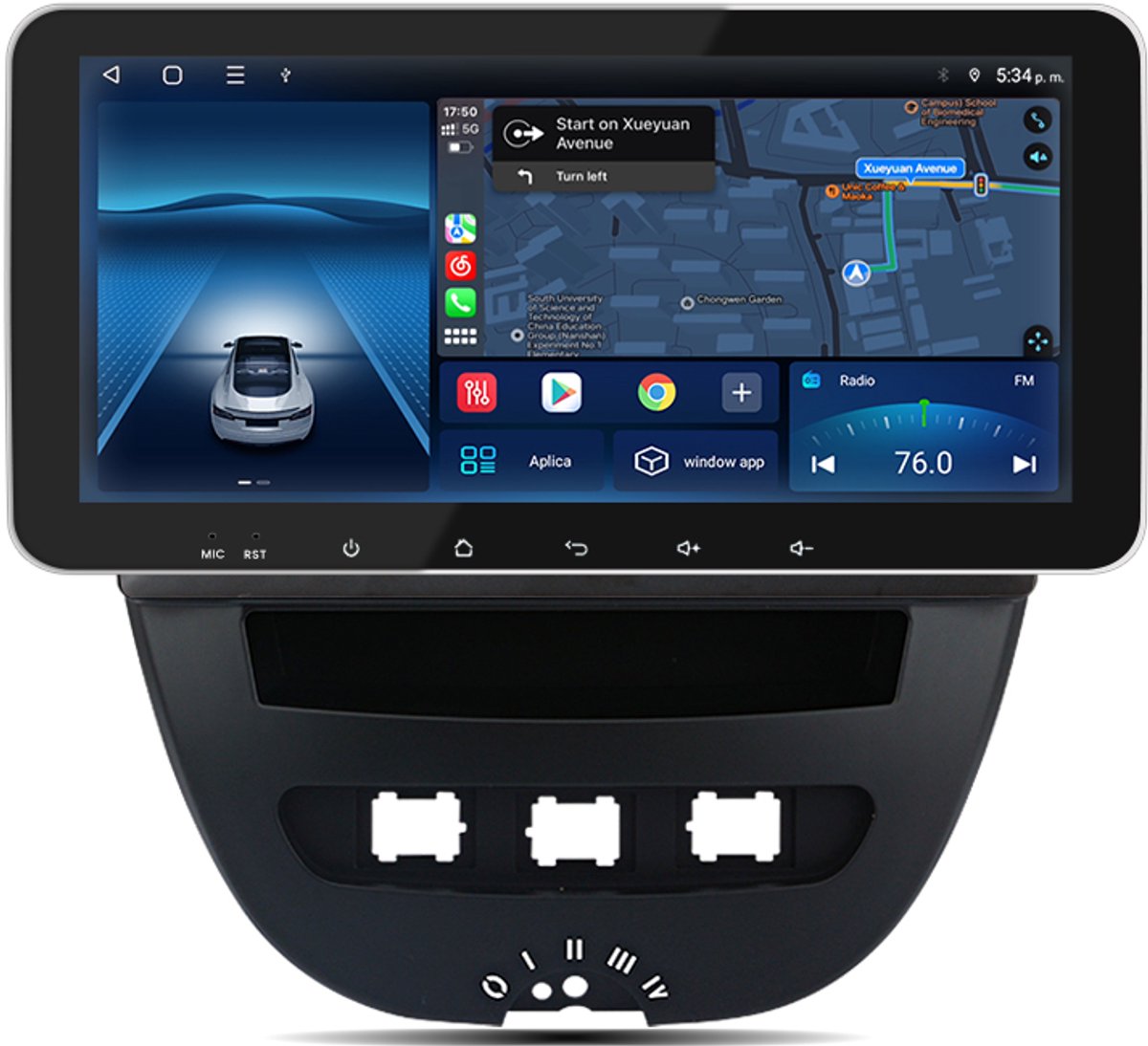 Junsun Android 15 Autoradio Geschikt Voor Peugeot 107 Toyota Aygo Citroen C1 Accessoires - 4GB+64GB - Draadloze CarPlay & Andriod Auto - GPS-Navigatiesystem - Bluetooth - Stuurwielbediening - 10.33 Inch Touchscreen - RDS - 4G - DSP