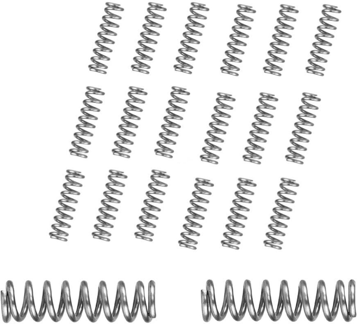 Set van 20 Verendrukveren van RVS, 0.5mm x 3mm x 20mm, Ideaal voor Tuinscharen en Klusprojecten