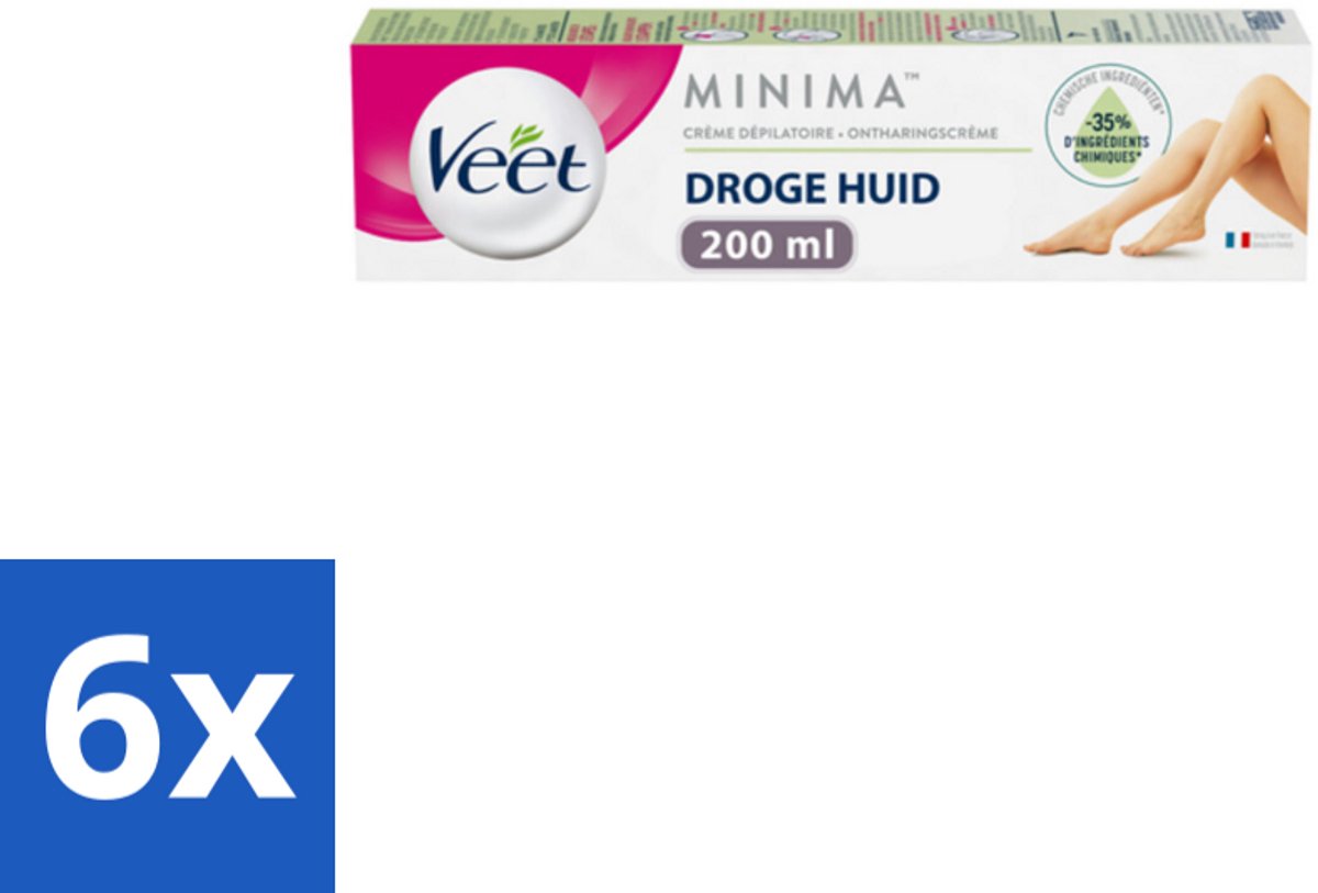 Veet - Minima Ontharingscrème - Droge Huid - 200ml - Voordeelverpakking - 6 stuks