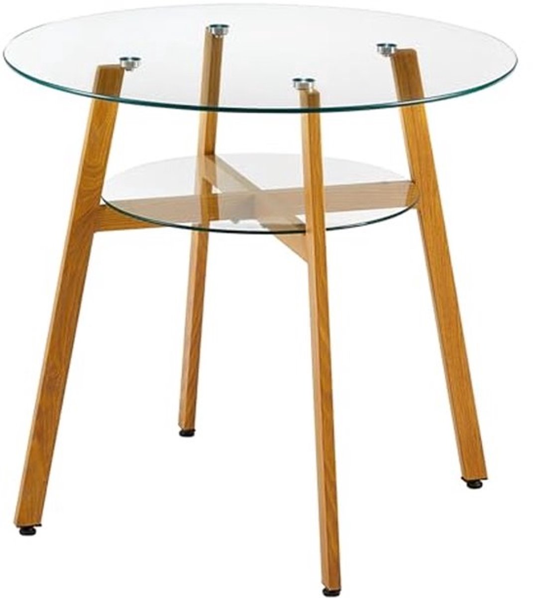 Scandinavische Eettafel van Glas 80 cm - Modern Design en Multifunctioneel