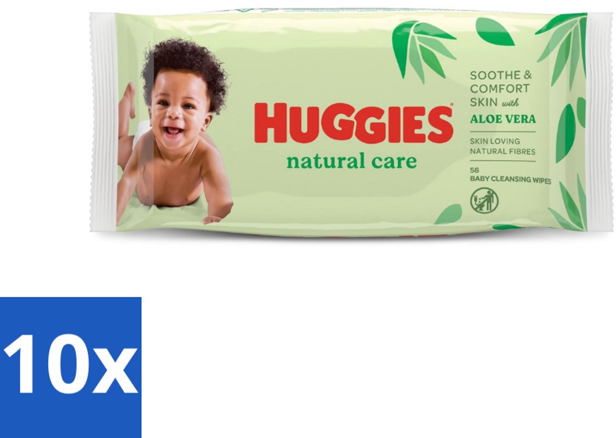 Huggies - Billendoekjes - Huidvriendelijk - Met Aloë Vera - 56 Babydoekjes - Bulkverpakking - 10 stuks