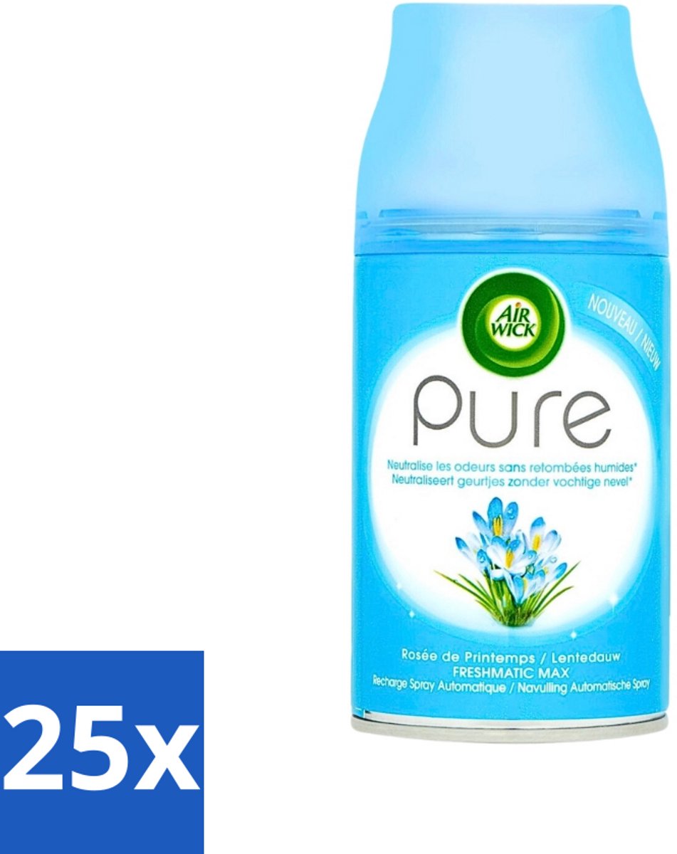Air Wick Freshmatic Automatische Spray Navulling Pure Lentedauw 250 ml - Bulkverpakking - 25 stuks