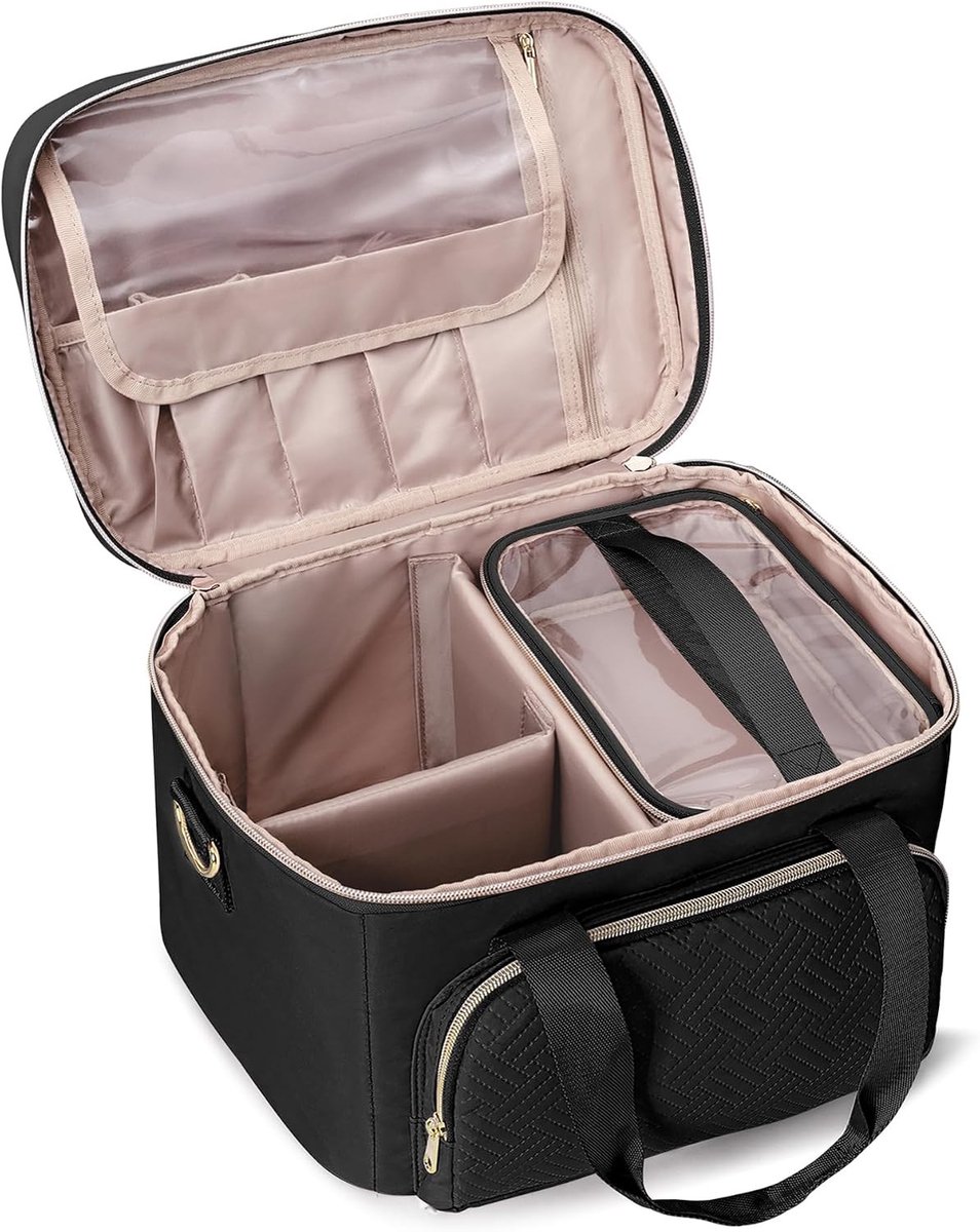 Grote Make-up Organizer voor Vrouwen met 2 Individuele Cosmetica Cases - Ideaal voor Reizen, Handig en Ruim