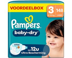 2x Pampers Baby Dry Luiers Maat 3 (6-10 kg) 74 stuks