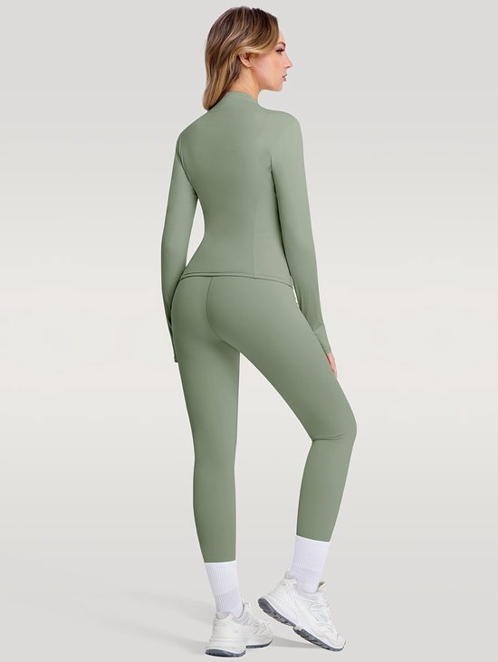 Currero Pilates Pak Dames - Yoga - Buttshaper - Gym - Fitness - Butt Lift - Bil Vergrotend - Heup Liftend - Yogakleding - Groen S — afbeelding 5