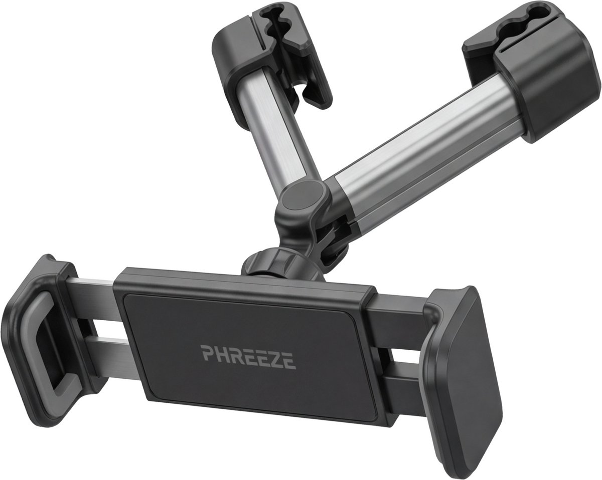 Phreeze CH234 - Tablet Houder Auto - Hoofdsteun - Geschikt voor iPad, Tablet & Telefoon - 4 t/m 11 inch - Verstelbaar - Universeel - Zwart