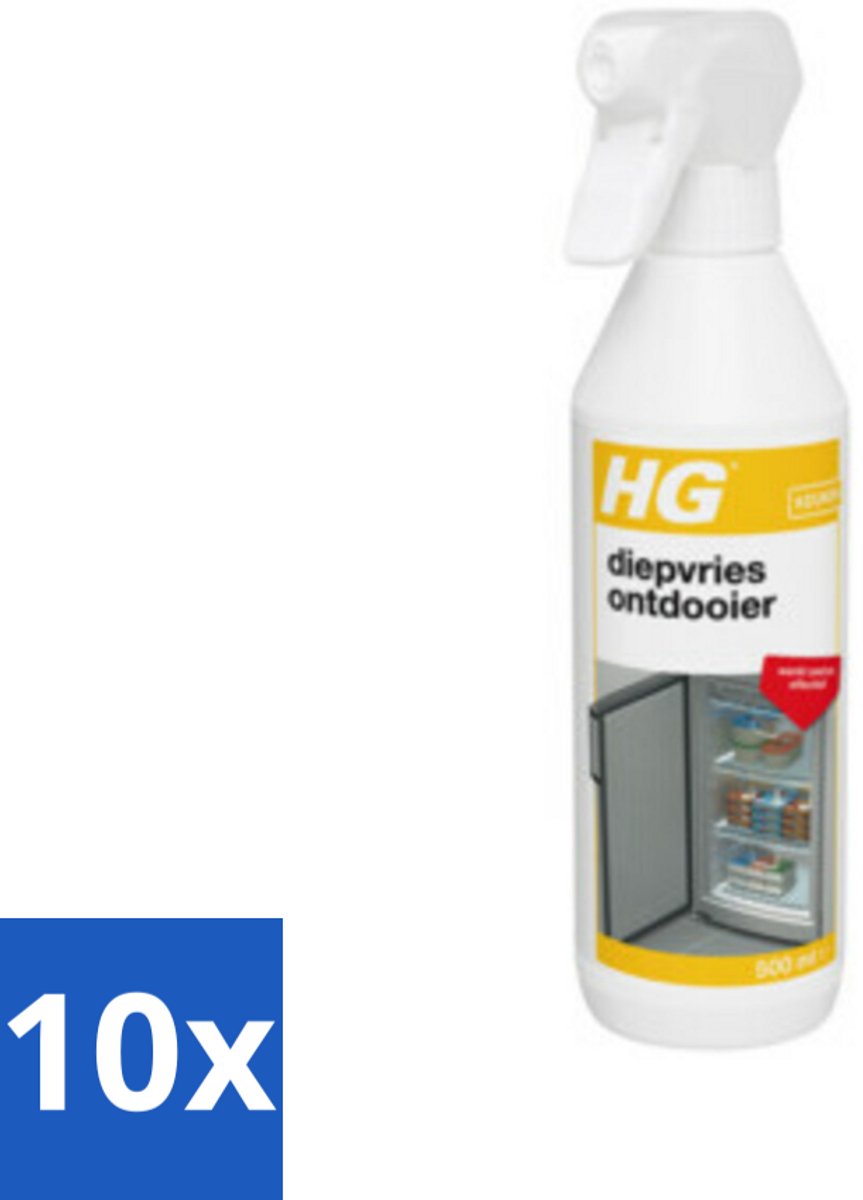 10 x HG Diepvriesontdooier 500 ml - Diepvries Ontdekker - Ijs Verwijderen - Vriezer Ontdekker - Ijs Verwijderen Diepvries - Ijs Ontdekker