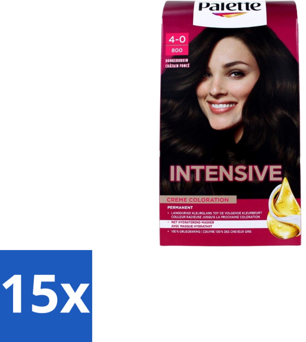 Poly Palette – Haarverf – 750 Chocoladebruin / 3-65 – 115 ml - Bulkverpakking - 15 stuks