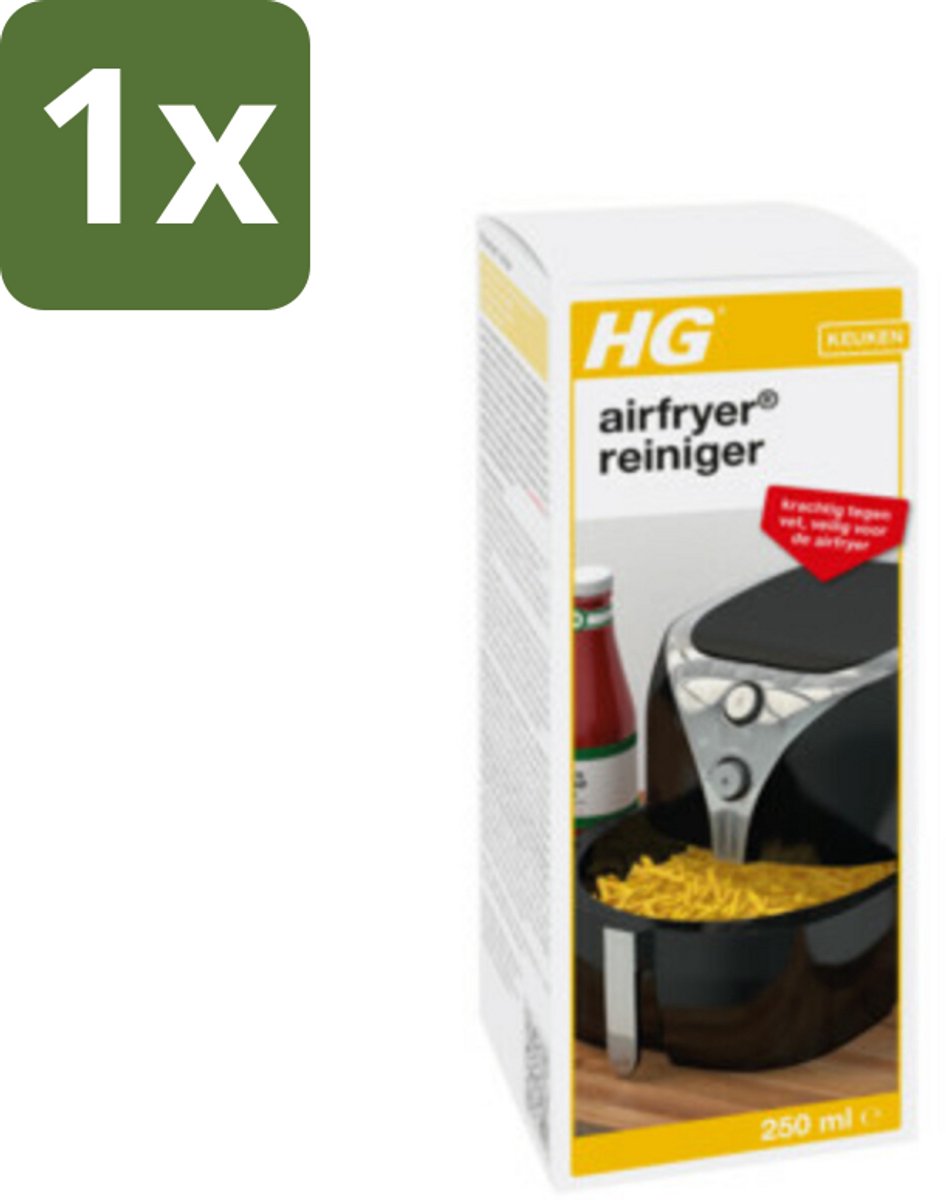 1 x HG Airfryer Reiniger 250 ml - Airfryer Reinigen - Vetresten Verwijderen - Airfryer Reiniger - Airfryer Schoonmaken - Hardnekkige Vetresten