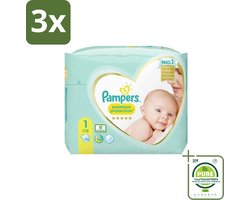 3 x Pampers – Luiers – Premium Protection Maat 1 – 26 Luiers - Grootverpakking - Luiers Voor Pasgeboren Baby's - Zachte Luier - Navelvriendelijke Luier - Dermatologisch Getest - Superabsorberende Kern