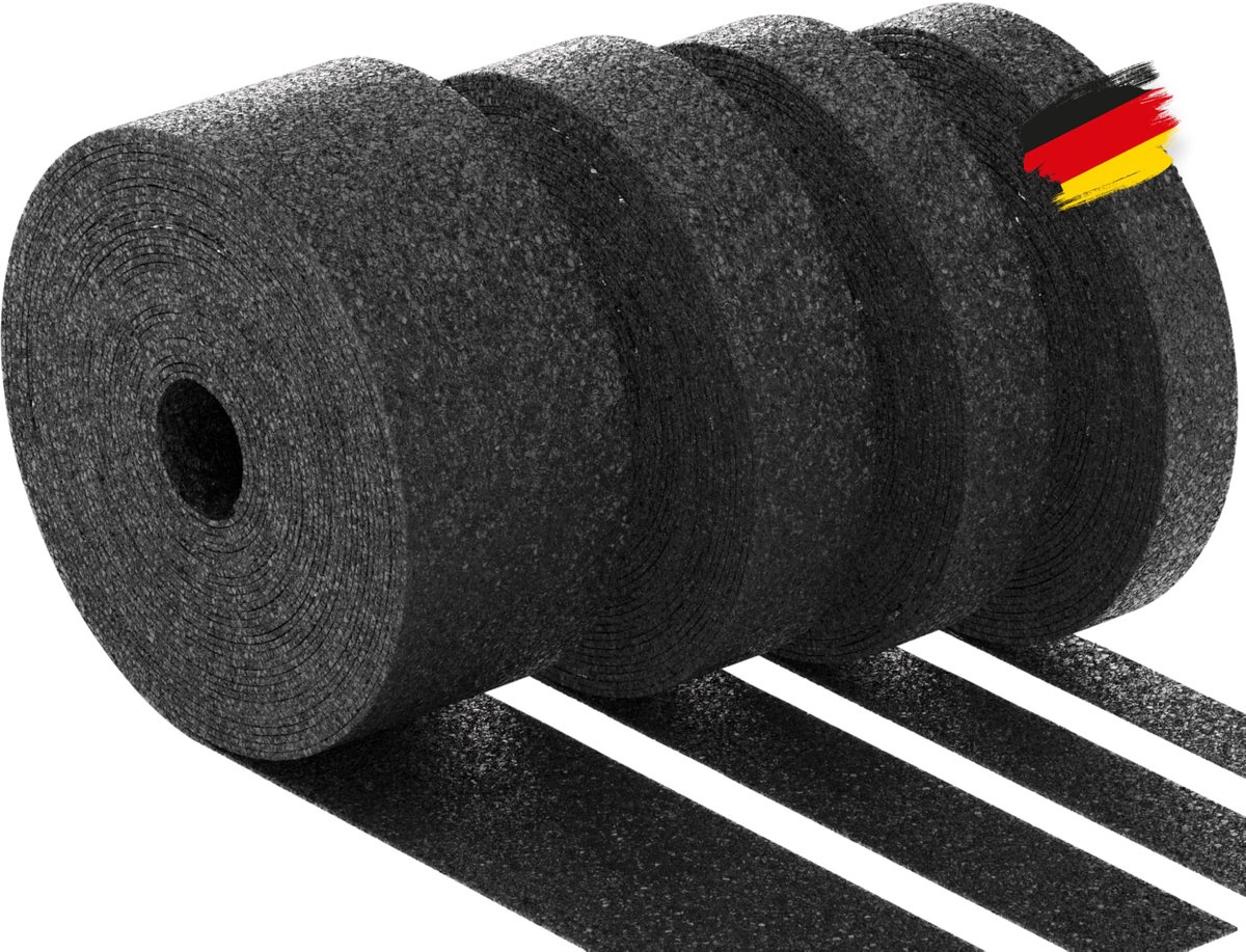 BAUHELD® Terrassmatten op rol 20m x 150mm x 3mm [Made in Germany] Stabiele bouwbeschermingsmat van rubbergranulaat - ShopVlot