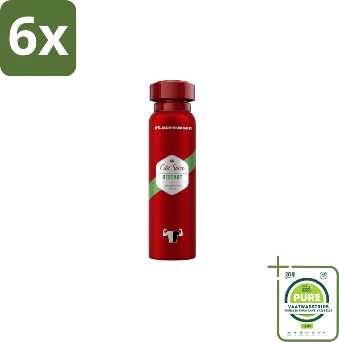 Old Spice – Deospray – Restart – 150 ml - Voordeelverpakking - 6 stuks - Old Spice Deodorant Spray - Frisheid