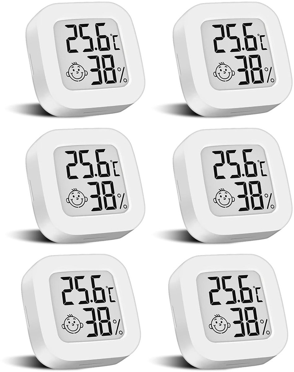 Wifi-thermometer - Wit - Mini formaat - Digitale Hygrometer en Temperatuursensor - Voor Binnengebruik