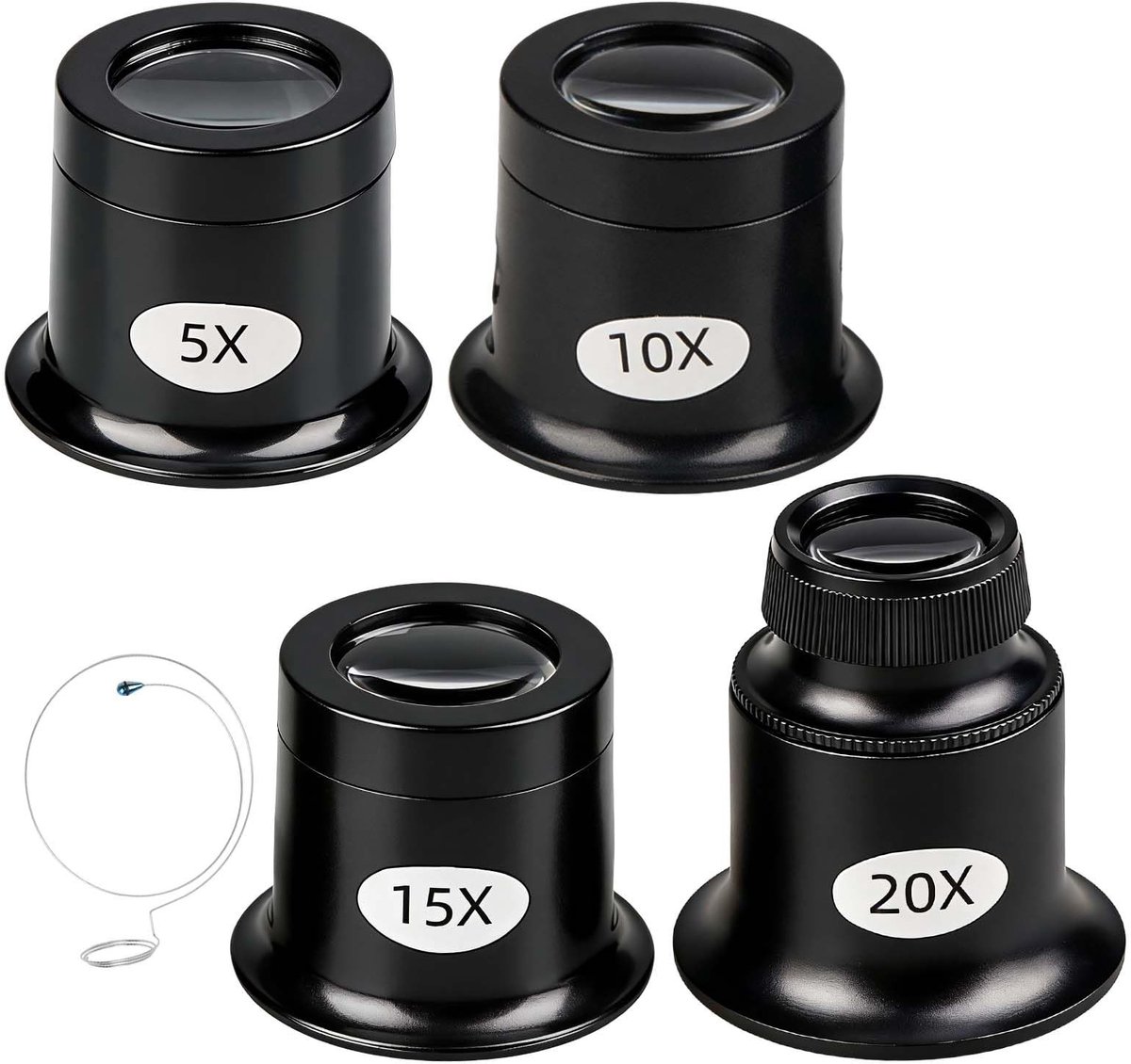 Solidchoice - 4-delige Sloop Set voor Sieraden met Vergrootglazen