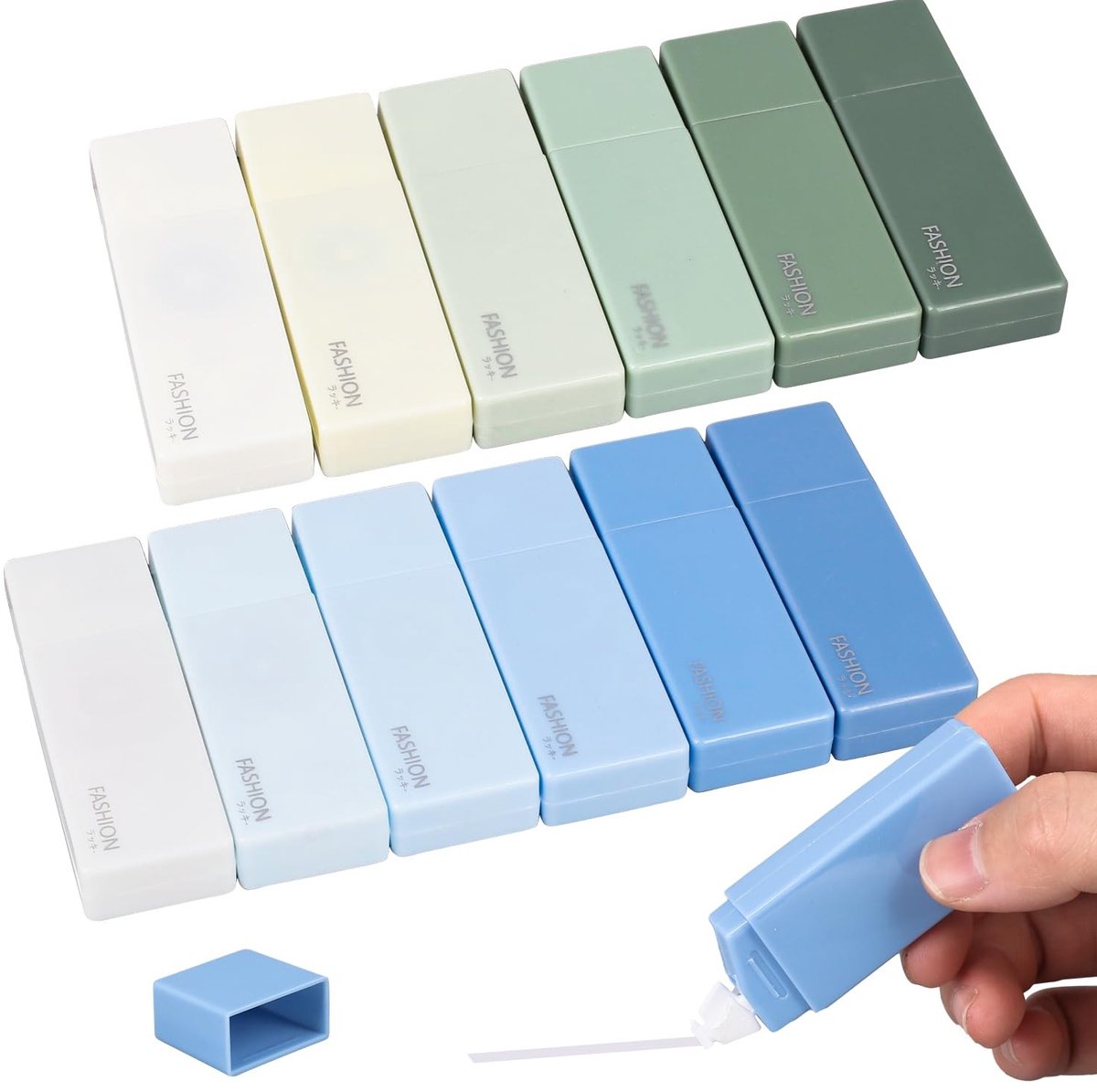 Solidchoice - Set van 12 Kleurrijke Correctietapes voor School en Kantoor