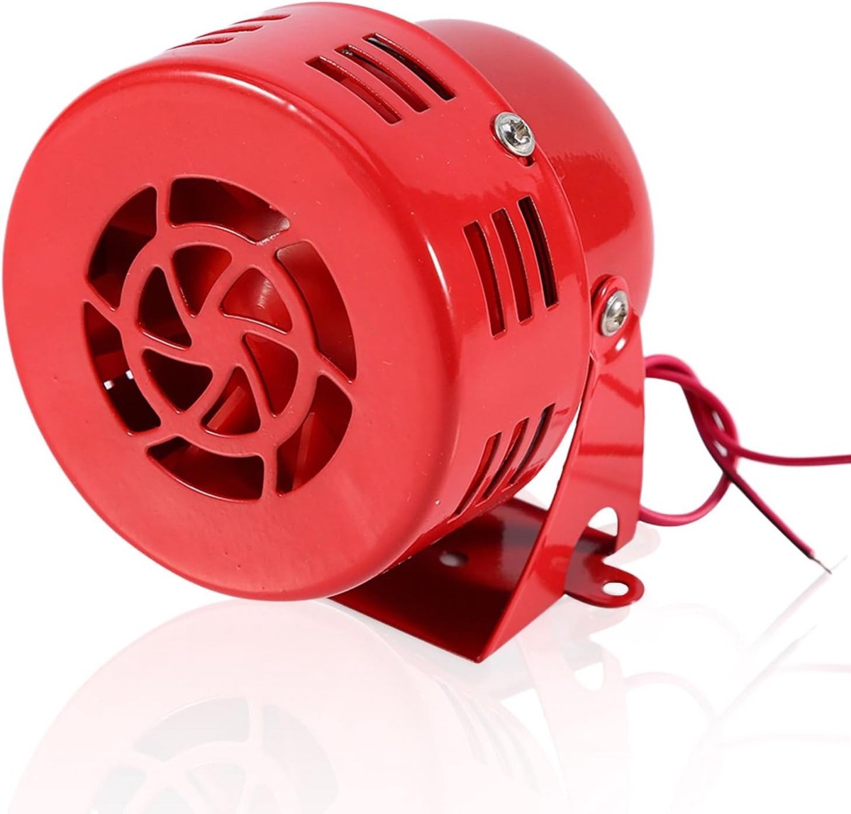 Luchthoorn - Rood - 12 Volt - Metalen Elektrische Sirene voor Auto en Vrachtwagen - Noodalarm
