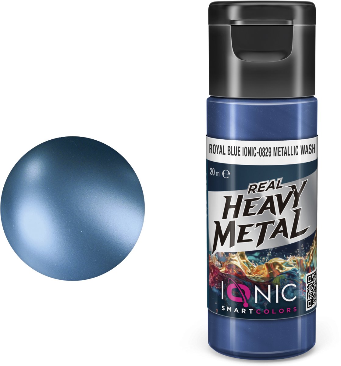 AMMO by Mig Jimenez Hobbyverf Acrylverf - MIG IO0829 Ionic Smart Colors - Real Heavy Metal - Koningsblauw - Metallic Wash - Metallic Acryl - 20ml Verf potje - 20 ml